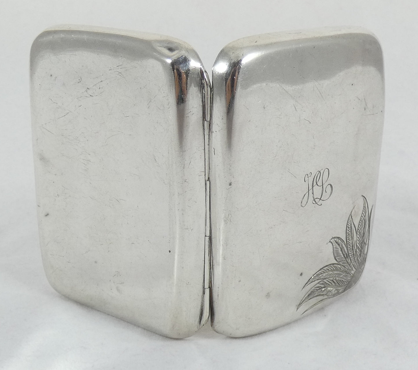 Antique Art Deco 1920 W J Sanders Australian Sterling Silver Cigarette Card Case