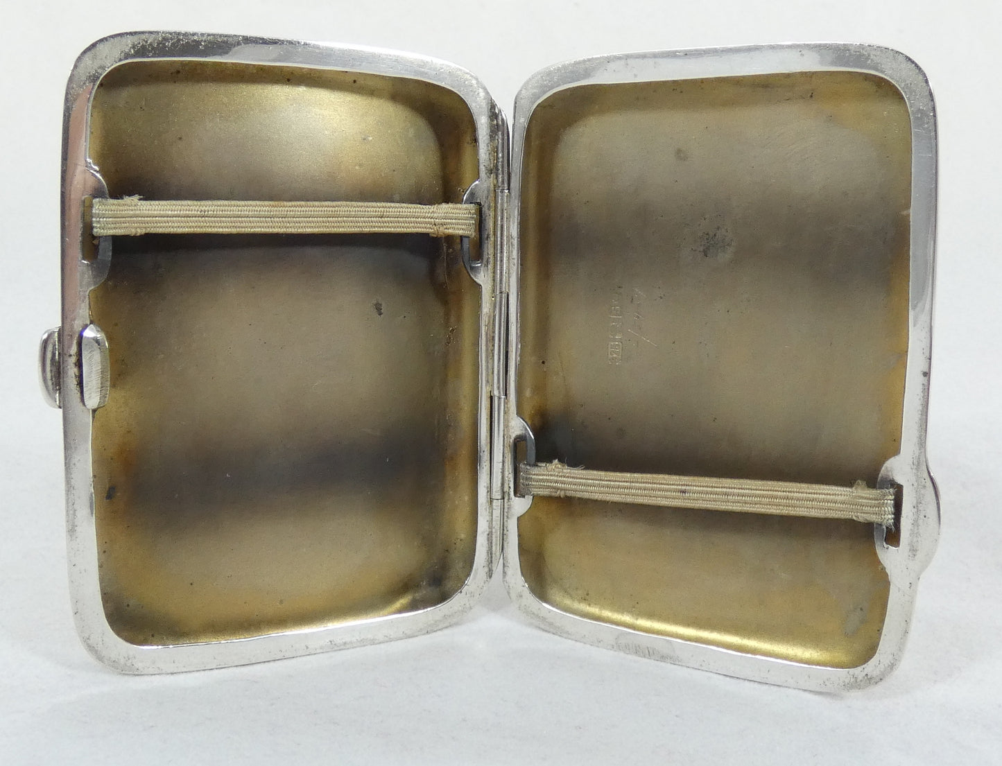 Antique Art Deco 1920 W J Sanders Australian Sterling Silver Cigarette Card Case