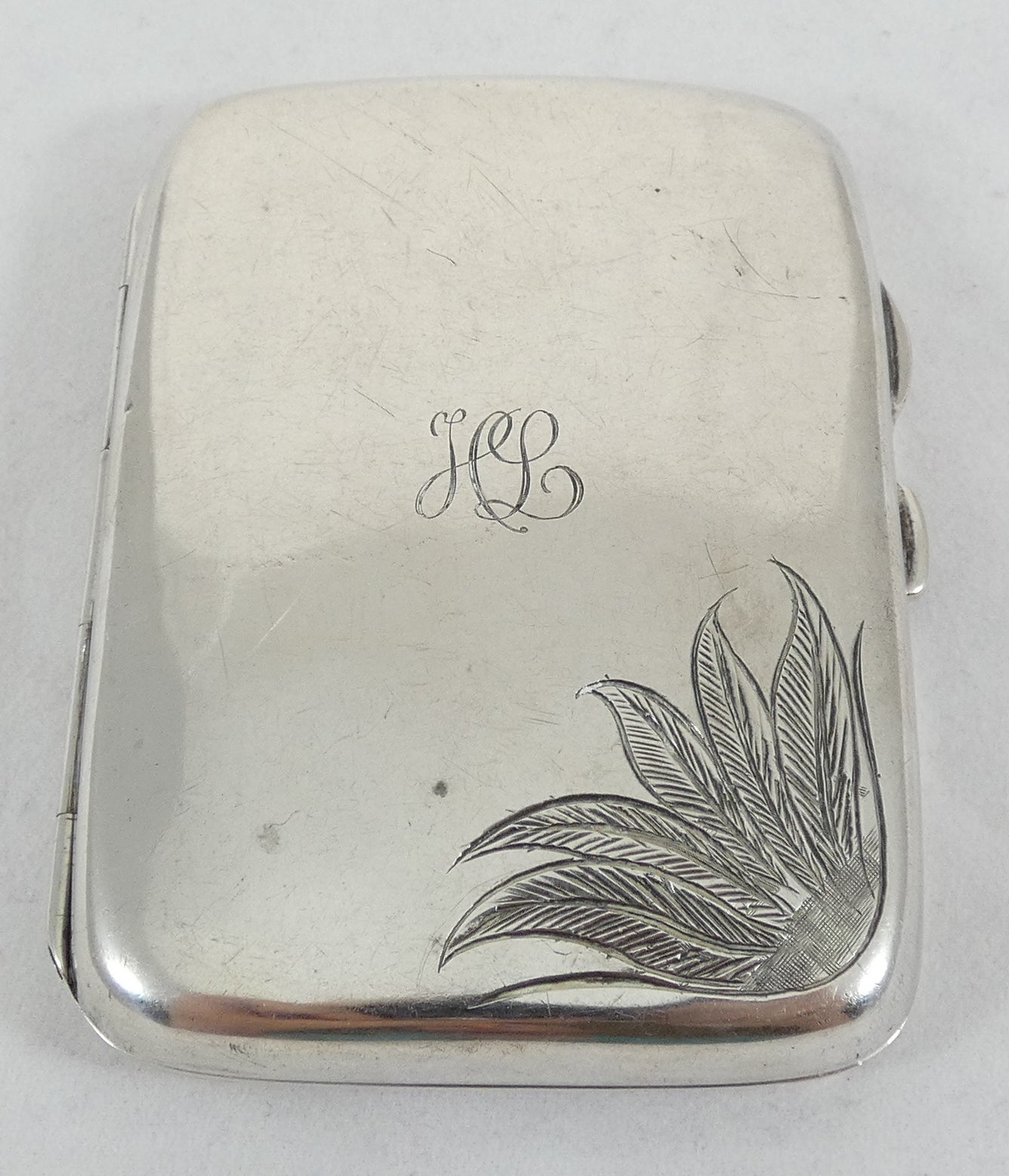Antique Art Deco 1920 W J Sanders Australian Sterling Silver Cigarette Card Case
