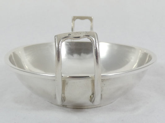 Antique Edwardian 1917 Sterling Silver Twin Handled Porringer Childs Bowl Dish
