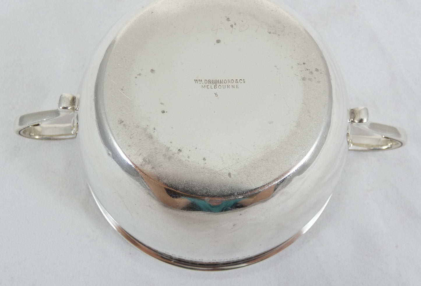 Antique Art Deco 1923 Sterling Silver Twin Handled Porringer Childs Bowl Dish