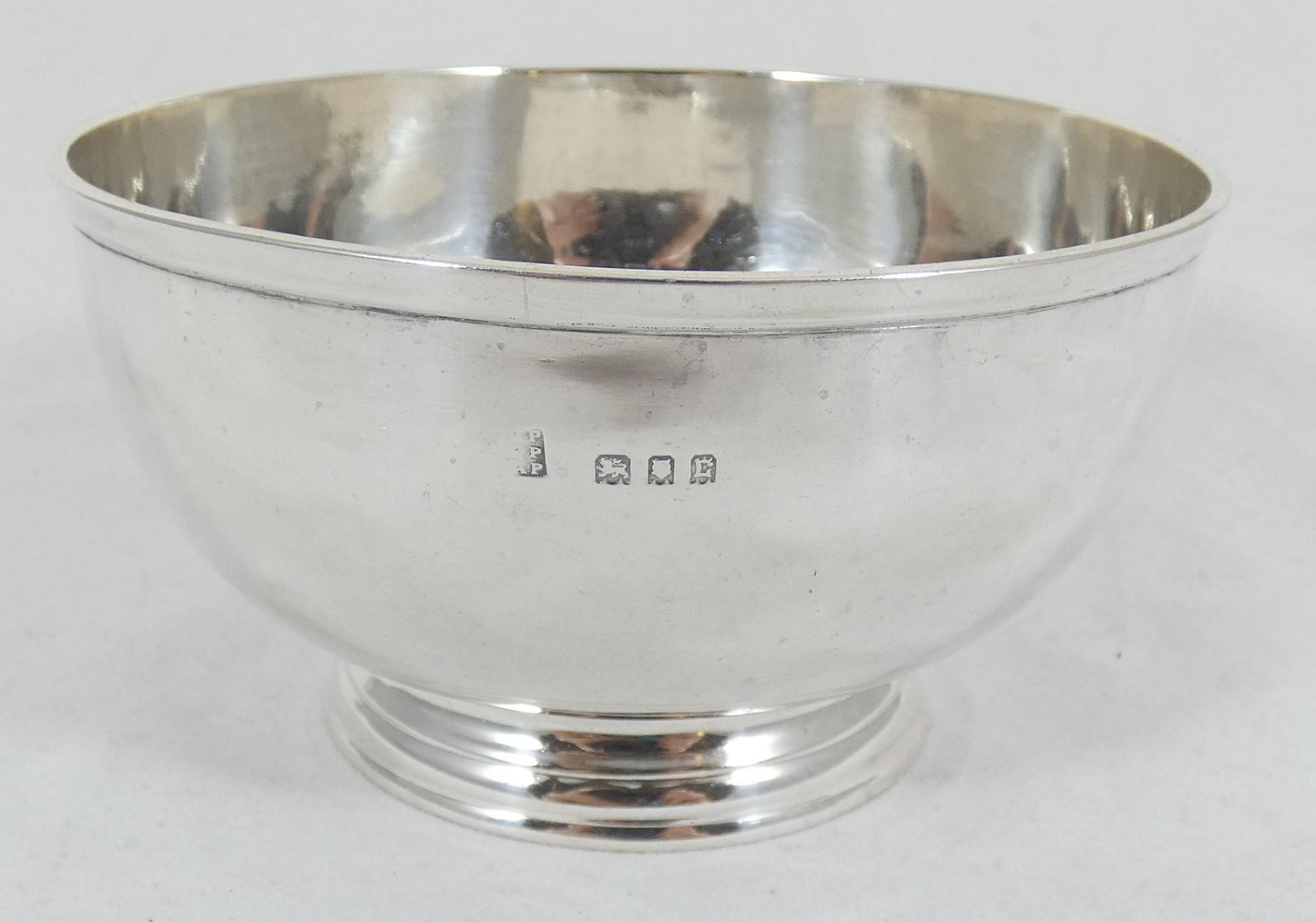 Antique Edwardian 1918 Heavy Sterling Silver Footed Sugar Serving Bowl Dish 925