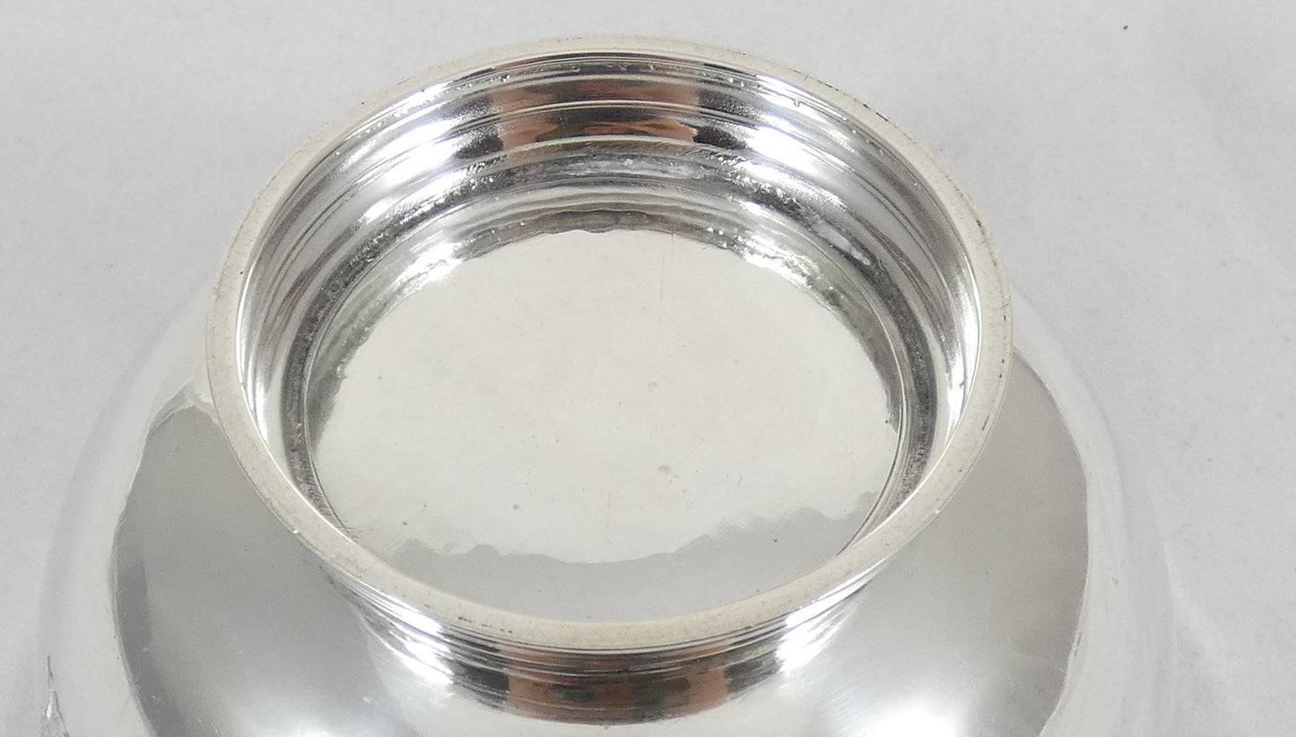 Antique Edwardian 1918 Heavy Sterling Silver Footed Sugar Serving Bowl Dish 925