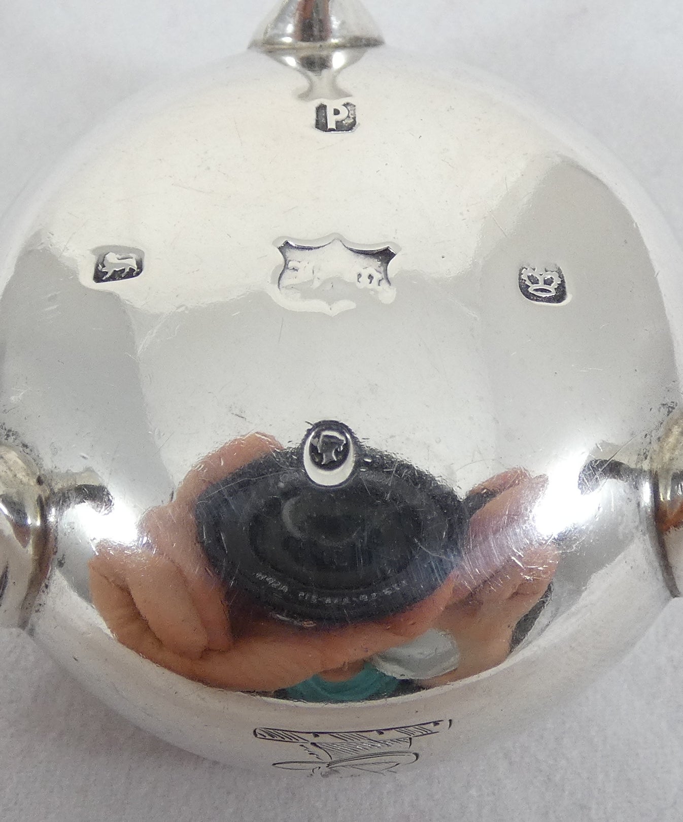 Antique Victorian 1882 Set of 4 Sterling Silver Cauldron Salt Cellars Bowl Cruet