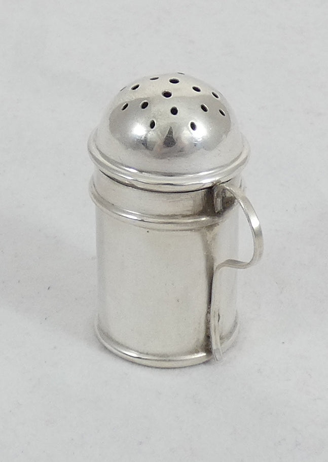 Antique Victorian 1898 Sterling Silver Novelty Flour Sifter Pepper Pot Shaker TB
