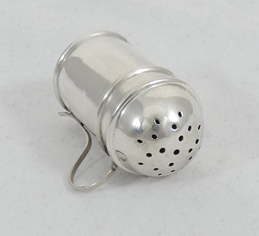 Antique Victorian 1898 Sterling Silver Novelty Flour Sifter Pepper Pot Shaker TB