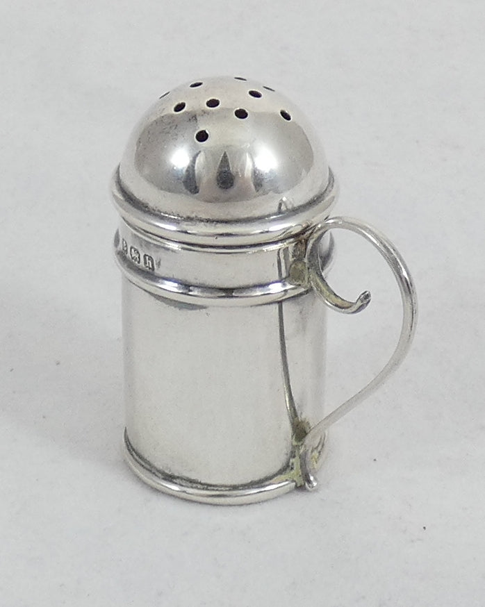 Antique Edwardian 1907 Sterling Silver Novelty Flour Sifter Pepper Pot Shaker CW