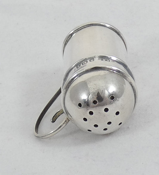 Antique Edwardian 1907 Sterling Silver Novelty Flour Sifter Pepper Pot Shaker CW