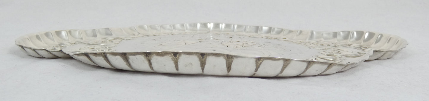 Antique Edwardian 1913 Sterling Silver Reynolds Angels Dressing Table Tray Dish