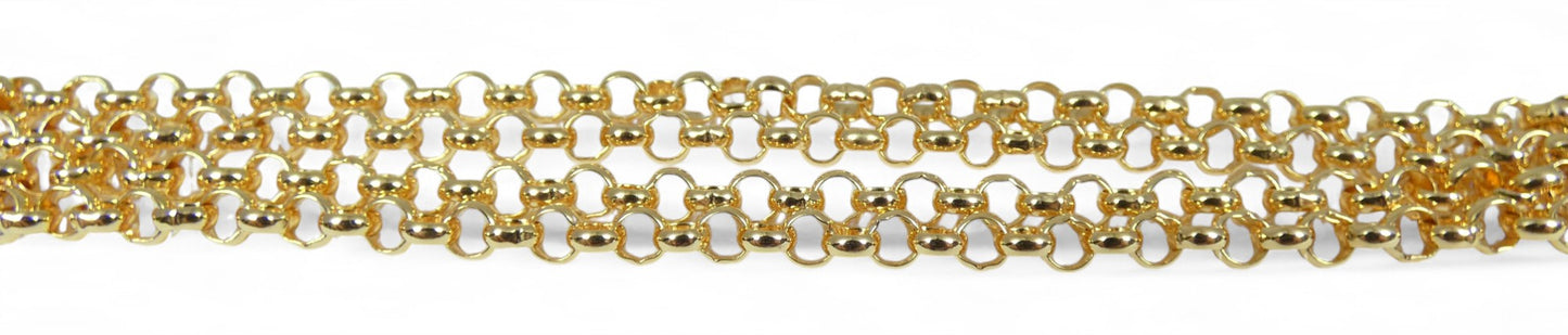 Solid 9ct Yellow Gold 3mm Belcher Link 45cm 17.5" Necklace Chain Loop 9gms 375