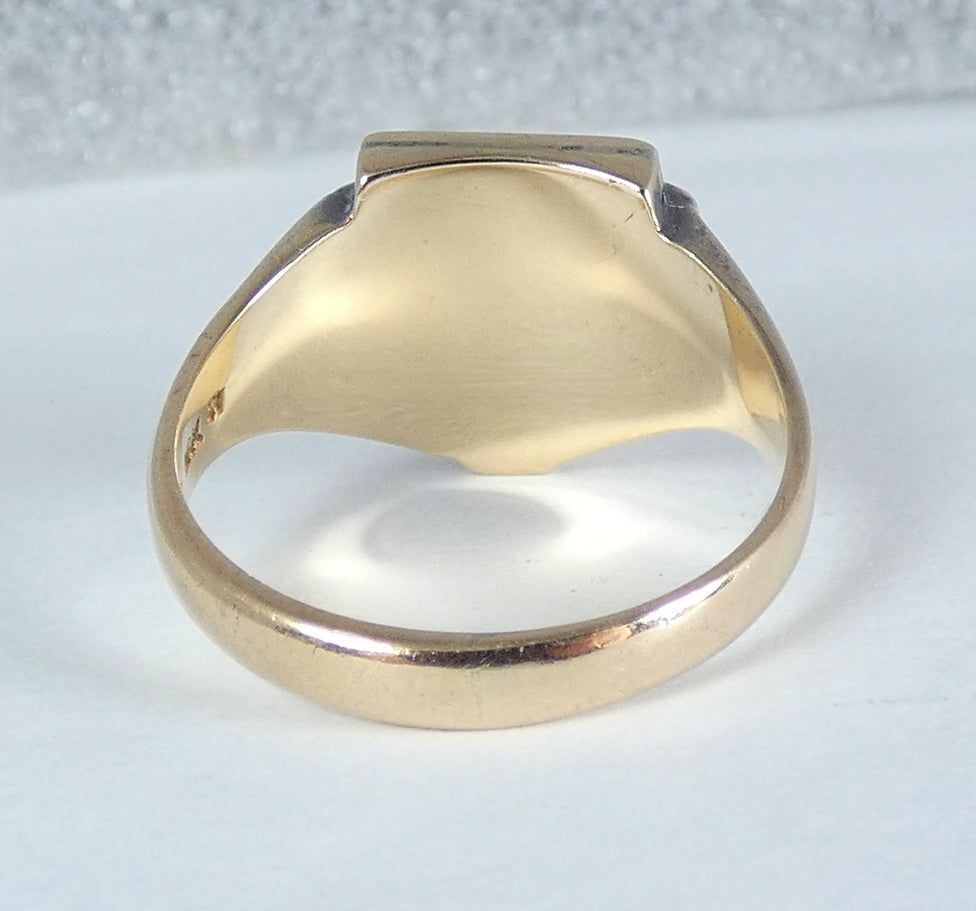 Vintage Solid 10ct Yellow Gold McGill Macdonald Mastery for Service Ring 8 P 56