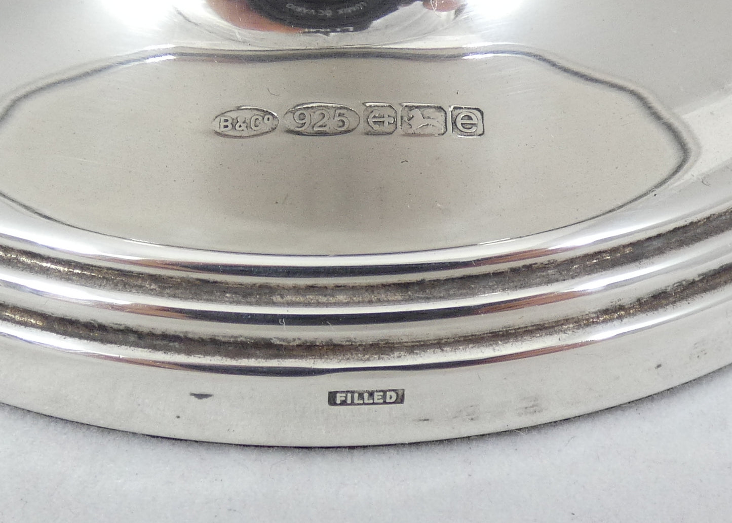 Modern 2004 Sterling Silver Church Pillar Candle Holder Table Candlestick 50mm