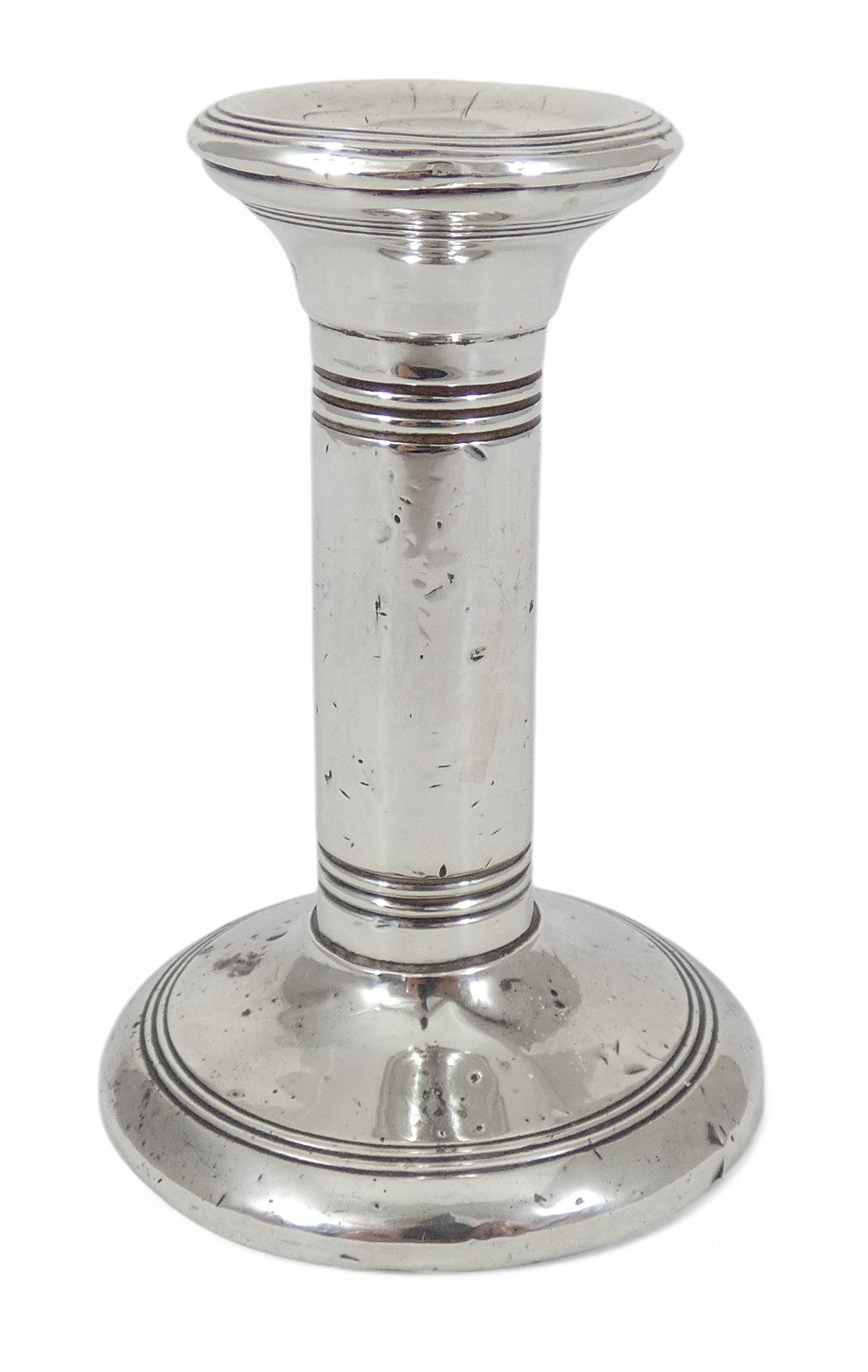 Antique Edwardian 1909 Sterling Silver 10cm Candlestick 20mm 2cm Candle Holde