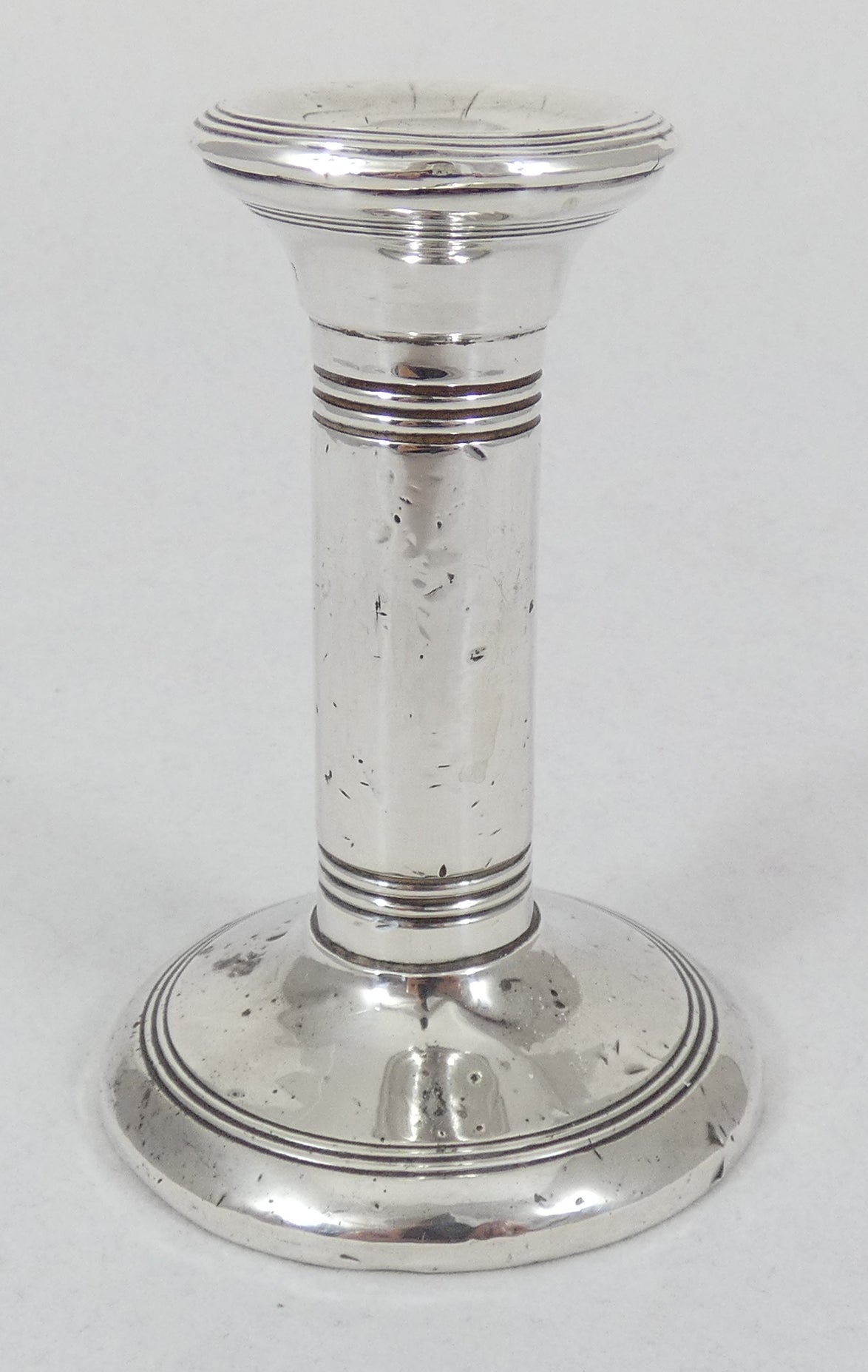 Antique Edwardian 1909 Sterling Silver 10cm Candlestick 20mm 2cm Candle Holde