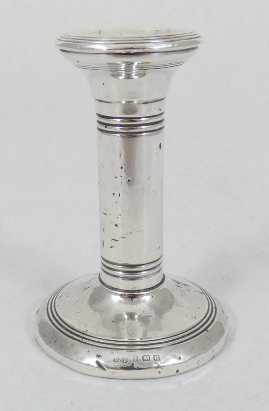 Antique Edwardian 1909 Sterling Silver 10cm Candlestick 20mm 2cm Candle Holde