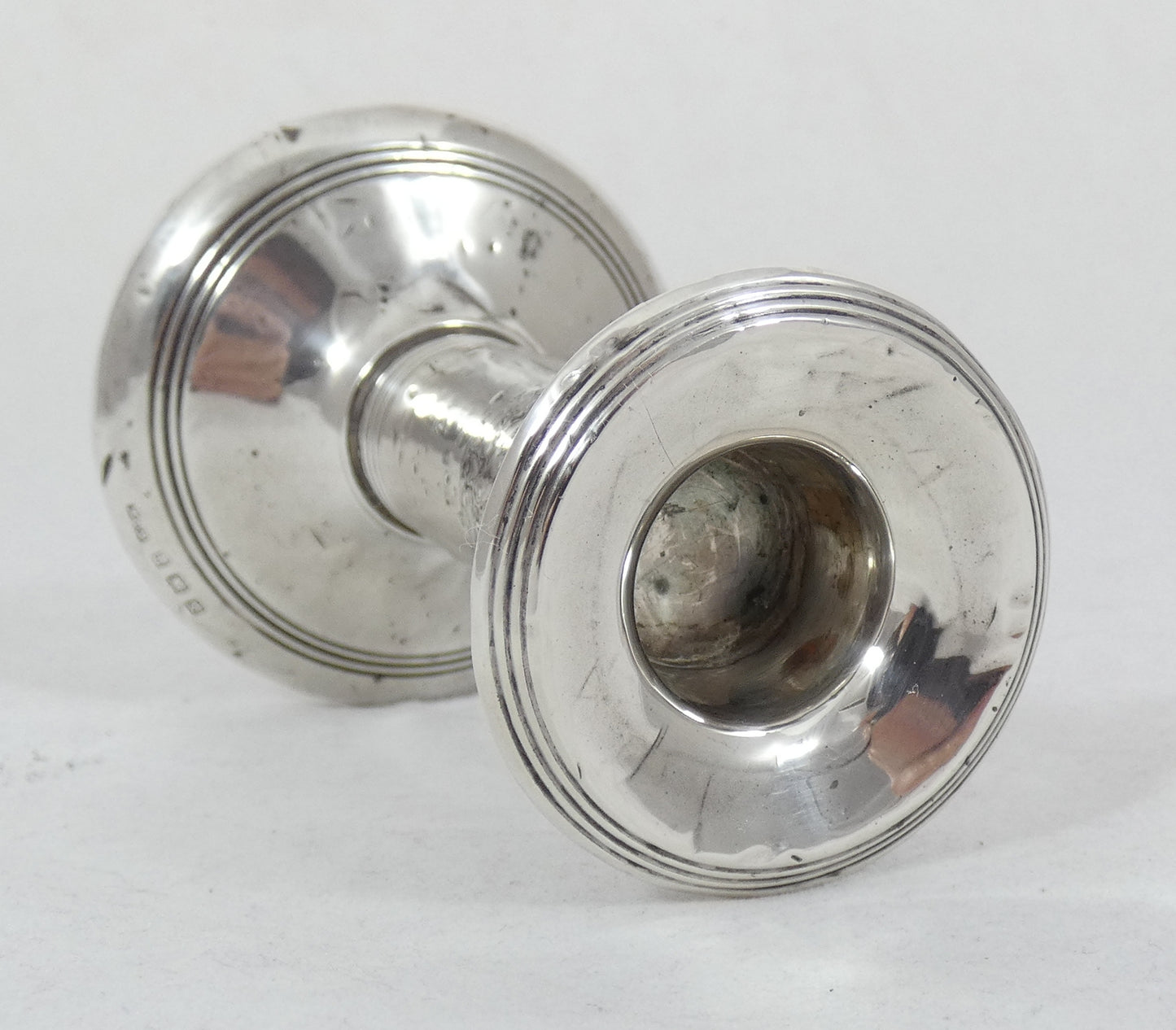 Antique Edwardian 1909 Sterling Silver 10cm Candlestick 20mm 2cm Candle Holde