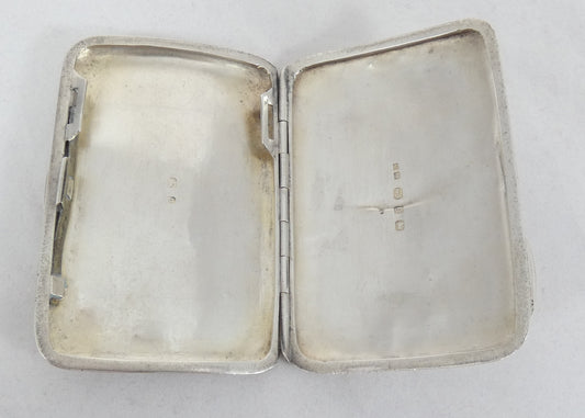 Antique Victorian 1898 Sterling Silver Cigarette or Small Card Case Hip Shape