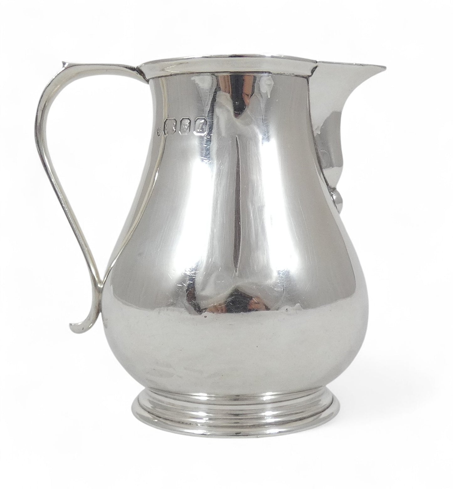 Antique Vintage 1966 Heavy Sterling Silver Milk Cream Jug Creamer Barnard London