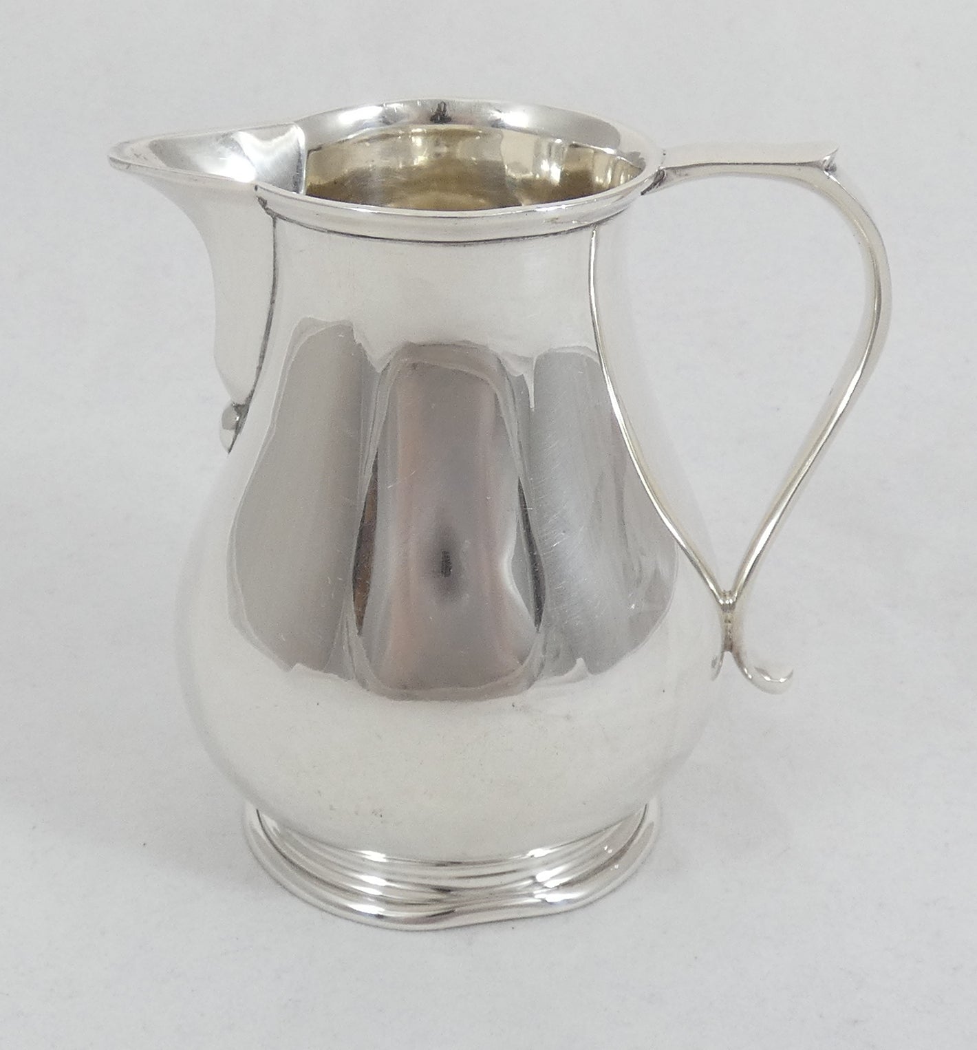 Antique Vintage 1966 Heavy Sterling Silver Milk Cream Jug Creamer Barnard London