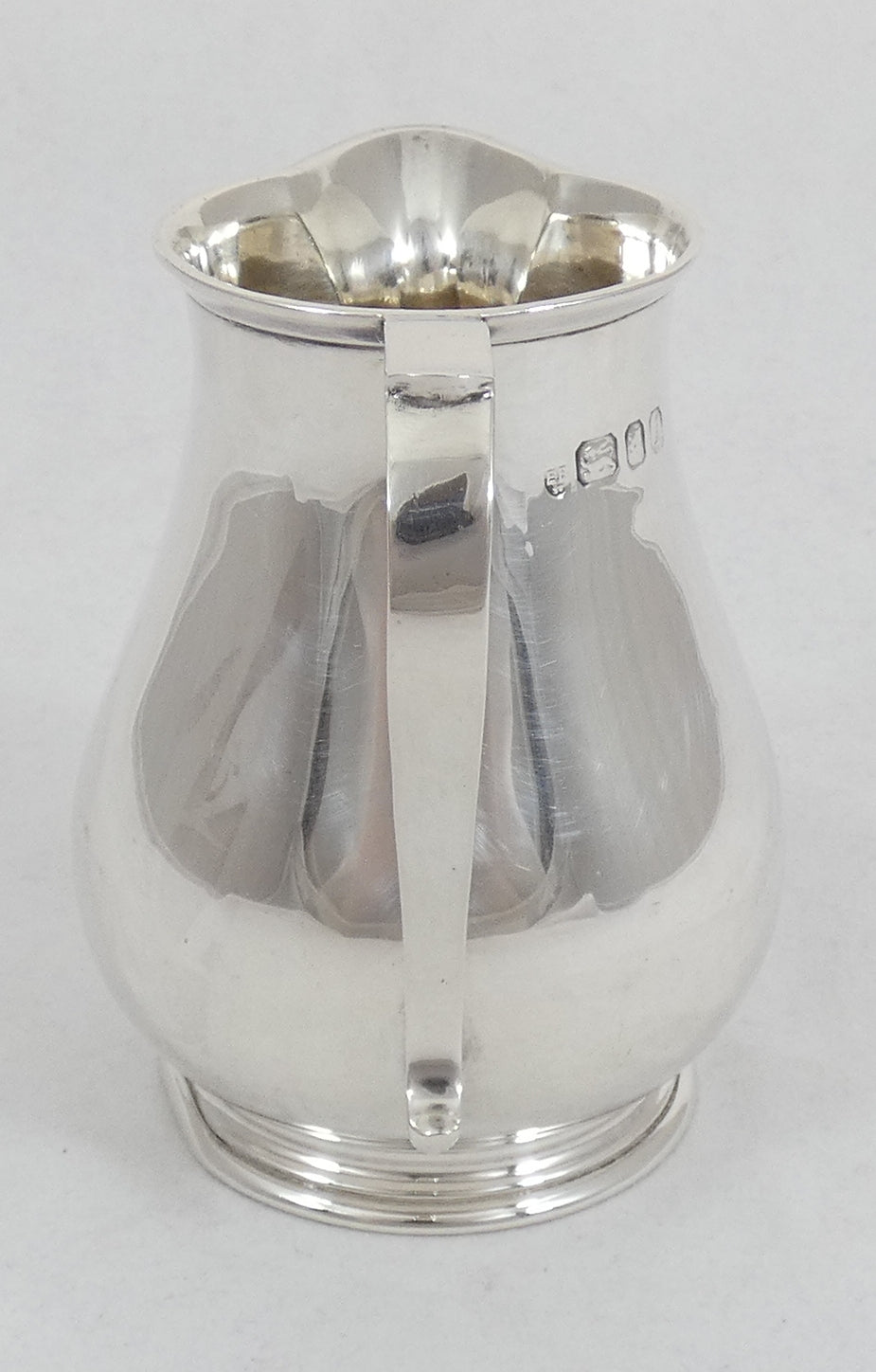 Antique Vintage 1966 Heavy Sterling Silver Milk Cream Jug Creamer Barnard London