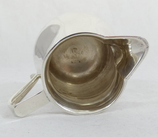 Antique Vintage 1966 Heavy Sterling Silver Milk Cream Jug Creamer Barnard London