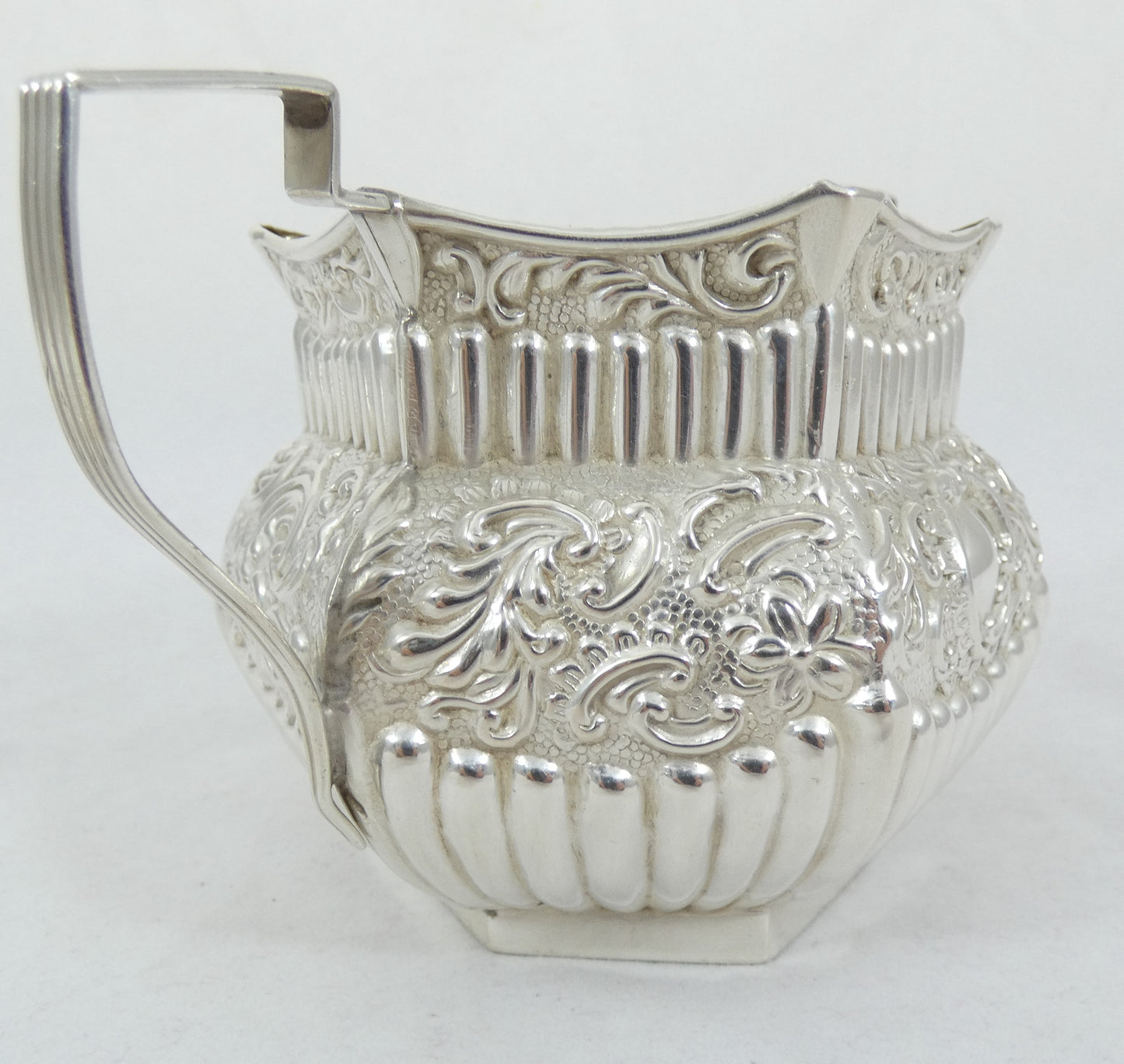 Antique Edwardian 1904 Sterling Silver 2pc Sugar Bowl Milk Jug Creamer Tea Set