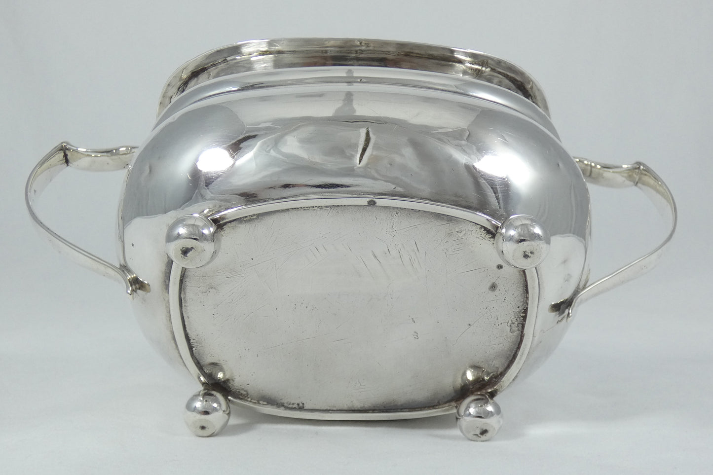 Antique Georgian 1814 Sterling Silver Large Sugar Bowl Twin Handle Tea Set RP