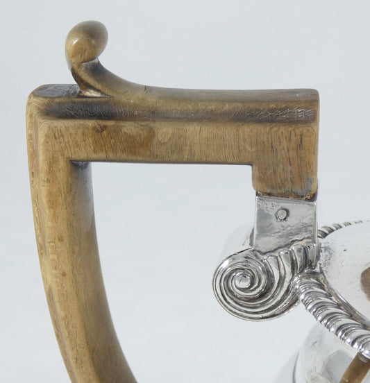 Antique Georgian 1820 Rare York Sterling Silver Teapot Tea Pot Barber & Whitwell