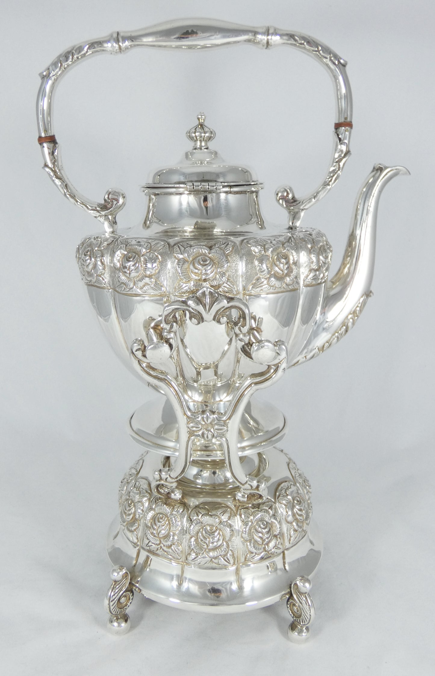 Antique Vintage 1950 FarFan Spratling Mexican Sterling Silver Spirit Kettle Pot