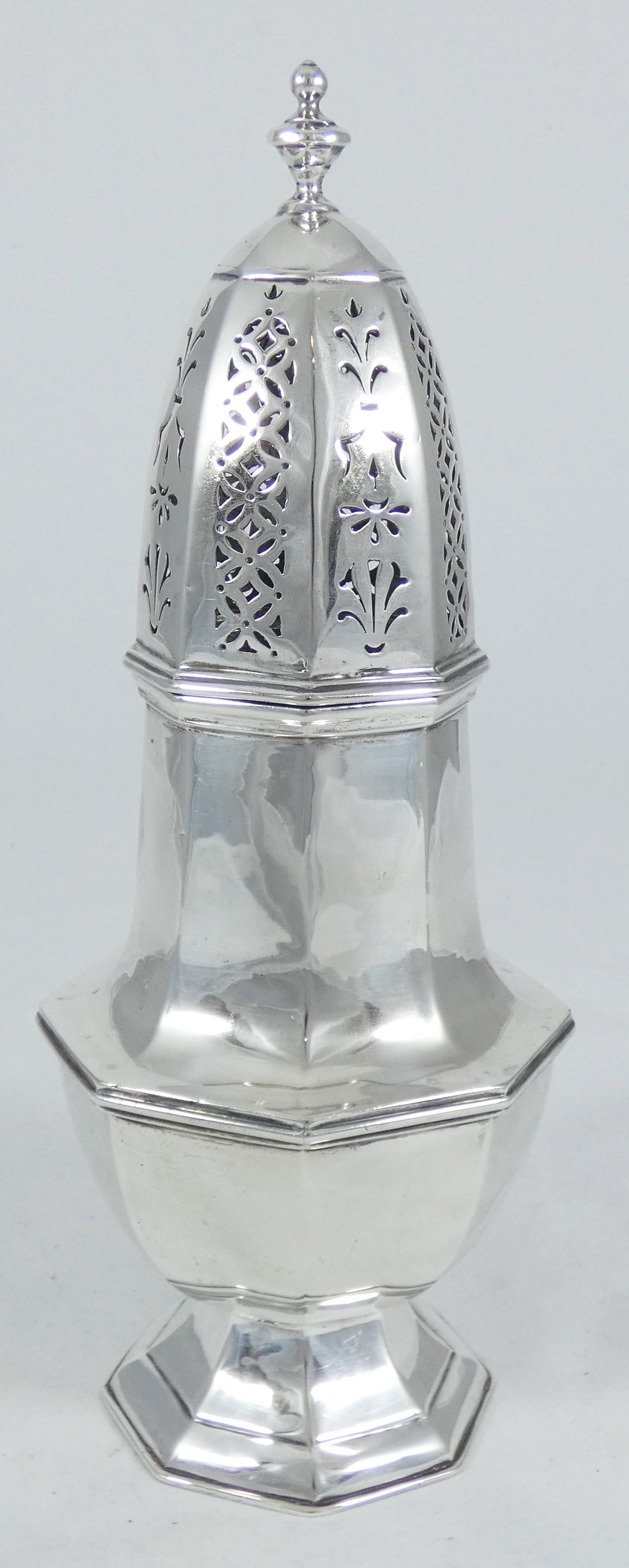 Antique Victorian 1898 Large 24.5cm Sterling Silver Sugar Caster Sifter Shaker