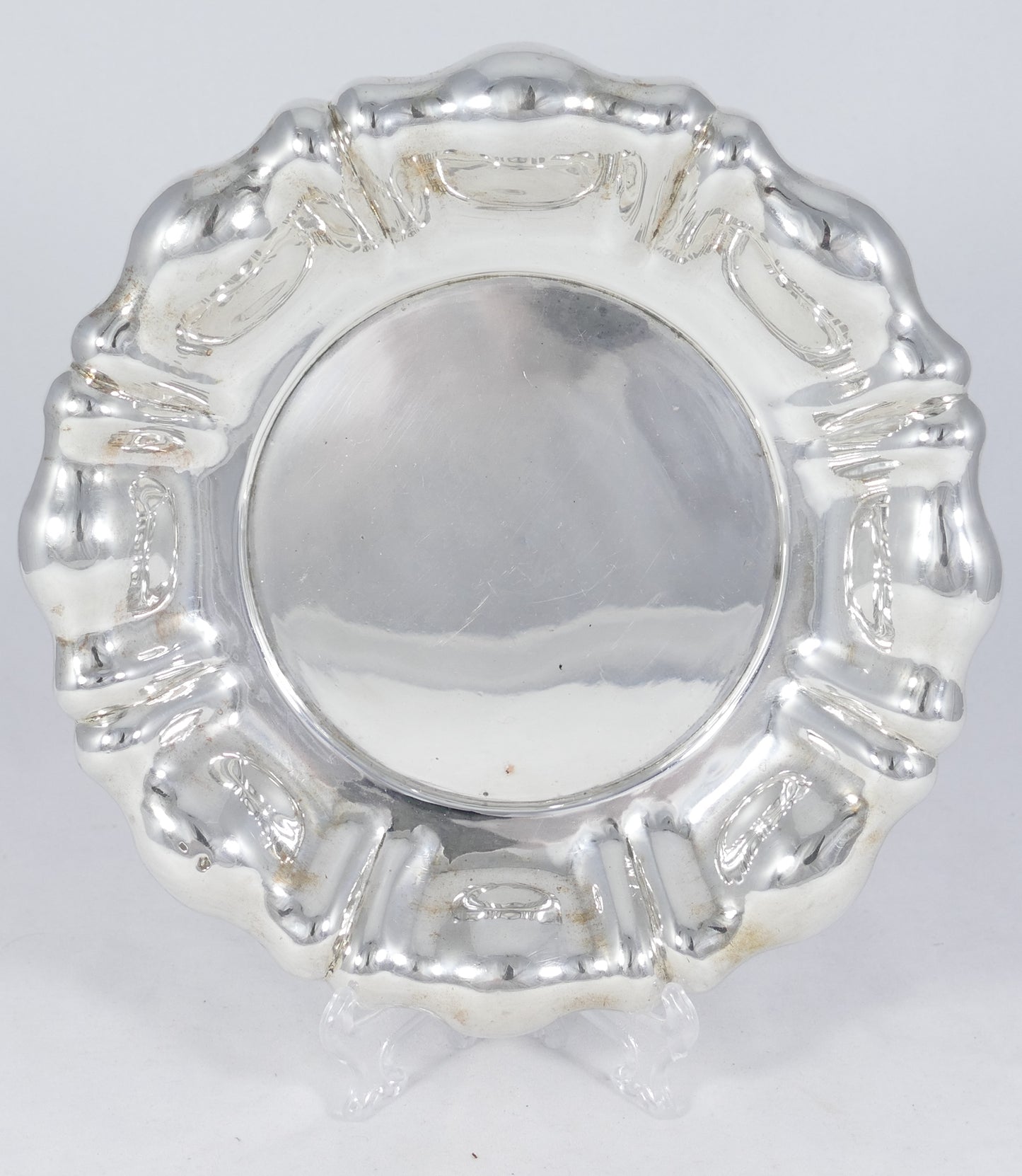 Antique Vintage Austro-Hungarian Solid 800 Silver 21.5cm 8.5" Serving Bowl Dish