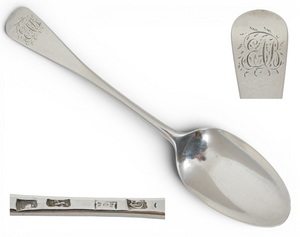 Antique Georgian 1762 Sterling Silver Tablespoon Serving Spoon Old English RB