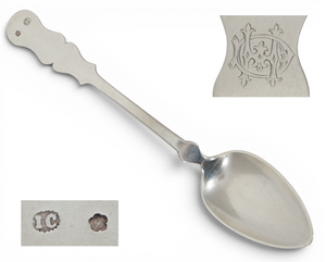 Antique 1910 Solid 800 Silver Austrian Austro-Hungarian Dessert Spoon Sterling