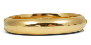 Vintage 1957 Solid 14ct Yellow Gold Hinged 12mm Bangle Bracelet 23gm Westerback