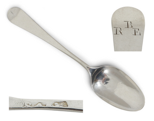 Antique Georgian 1770 Sterling Silver Teaspoon Spoon Hanoverian Old English SA