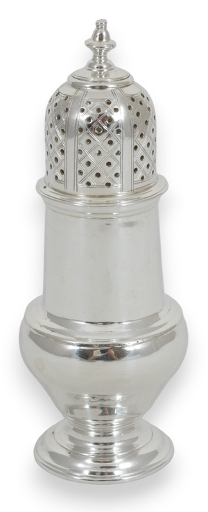 Antique Georgian 1748 Sterling Silver Sugar Caster Pepper Pot Muffineer Sieve SW