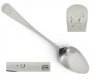 Antique Georgian 1800 Sterling Silver Teaspoon Spoon Old English PAWB Bateman