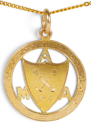 Antique 1900 Solid 16ct Yellow Gold Amalgamated Miners Association Medal Pendant