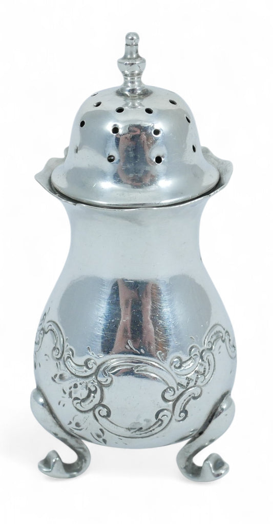 Antique Victorian 1896 Sterling Silver Pepperette Pepper Pot Salt Shaker Cruet