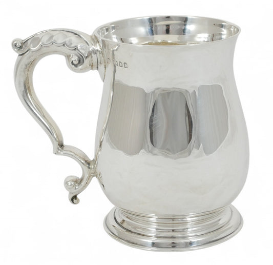 Antique Art Deco 1932 Sterling Silver Pint Mug Tankard Cup 500ml JB Chatterley
