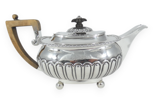 Antique Georgian 1809 Sterling Silver Teapot Tea Pot Samuel Hennell 1,000ml Set