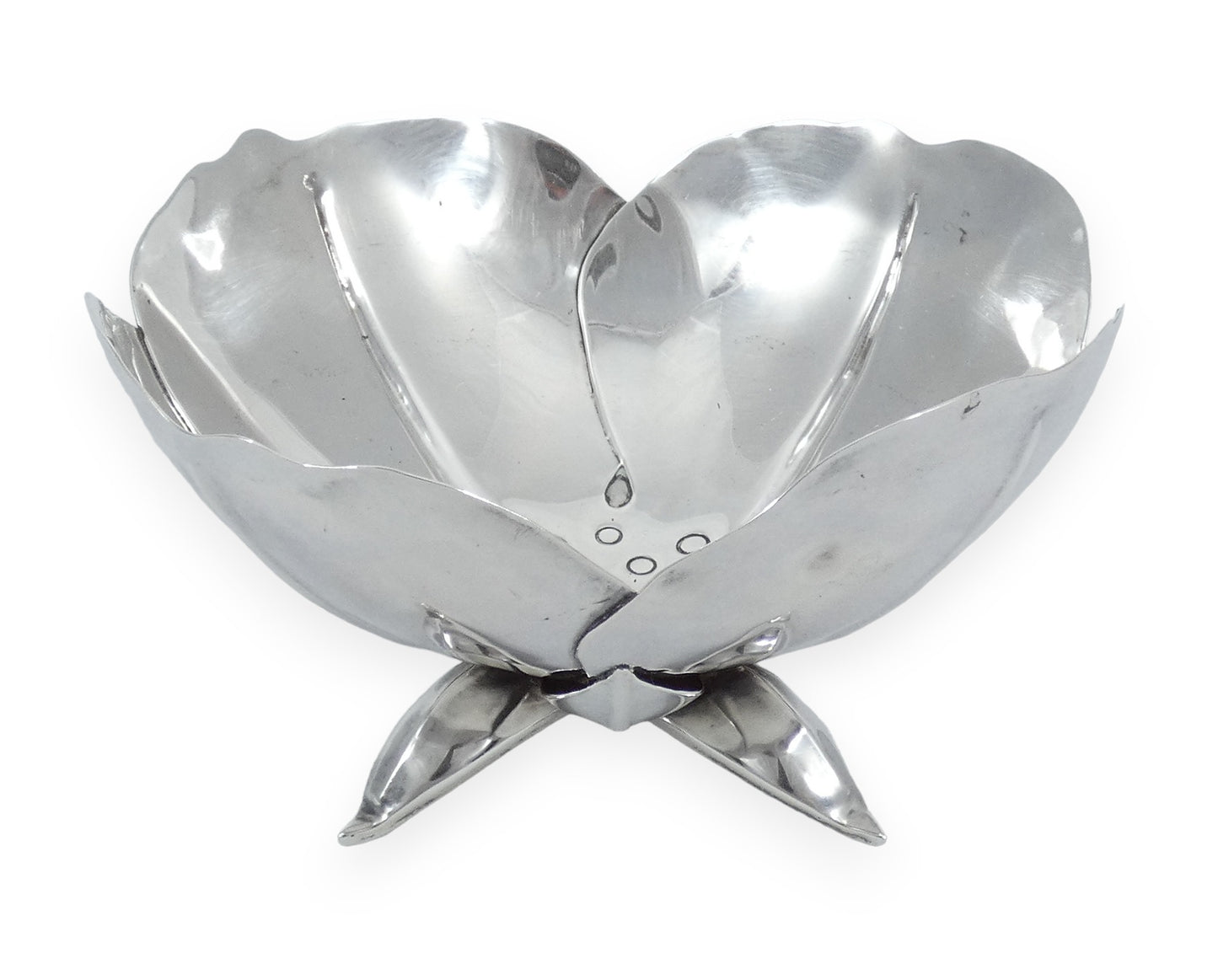 Antique Vintage 1950 Mexican Sterling Silver Flower Bowl Ana Nunex Brilanti Cony