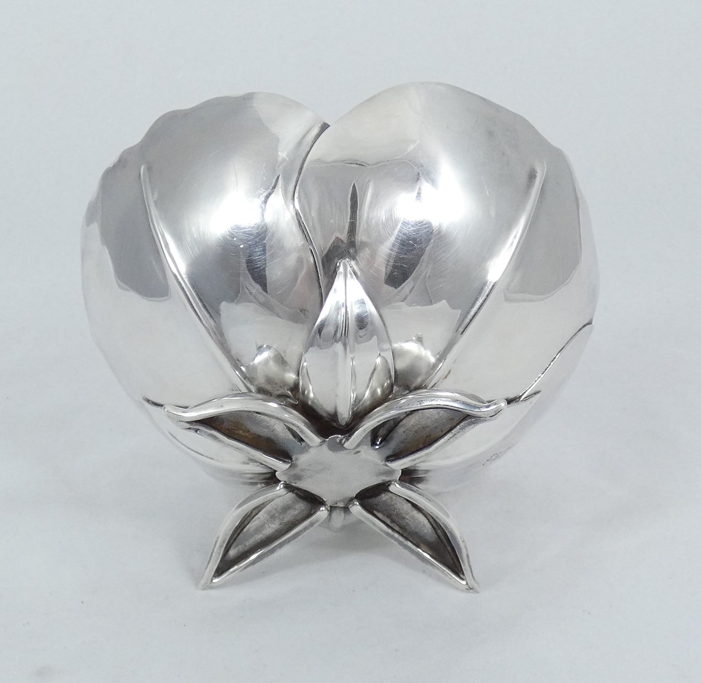 Antique Vintage 1950 Mexican Sterling Silver Flower Bowl Ana Nunex Brilanti Cony