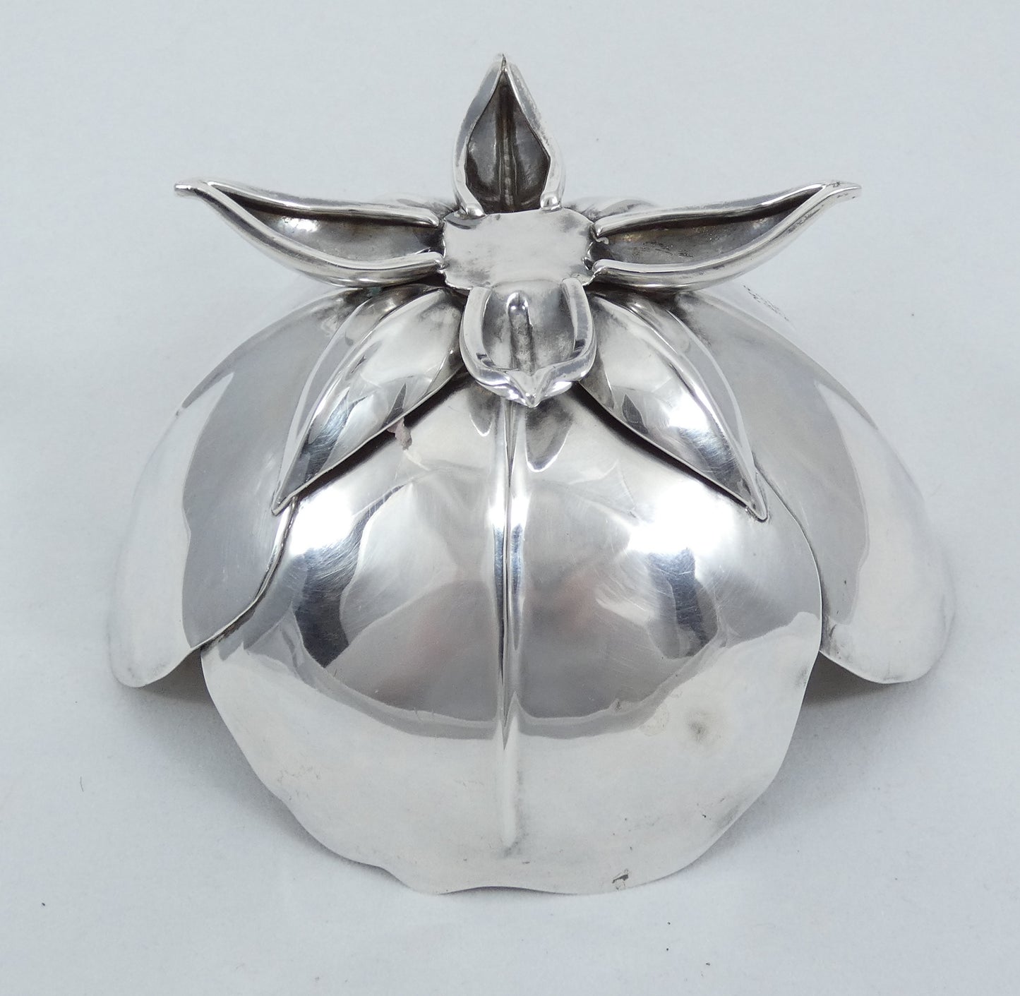 Antique Vintage 1950 Mexican Sterling Silver Flower Bowl Ana Nunex Brilanti Cony