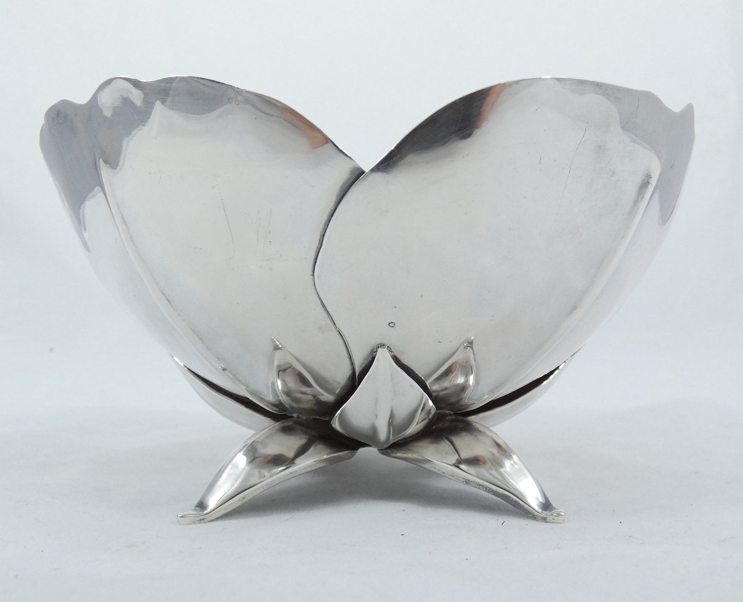 Antique Vintage 1950 Mexican Sterling Silver Flower Bowl Ana Nunex Brilanti Cony