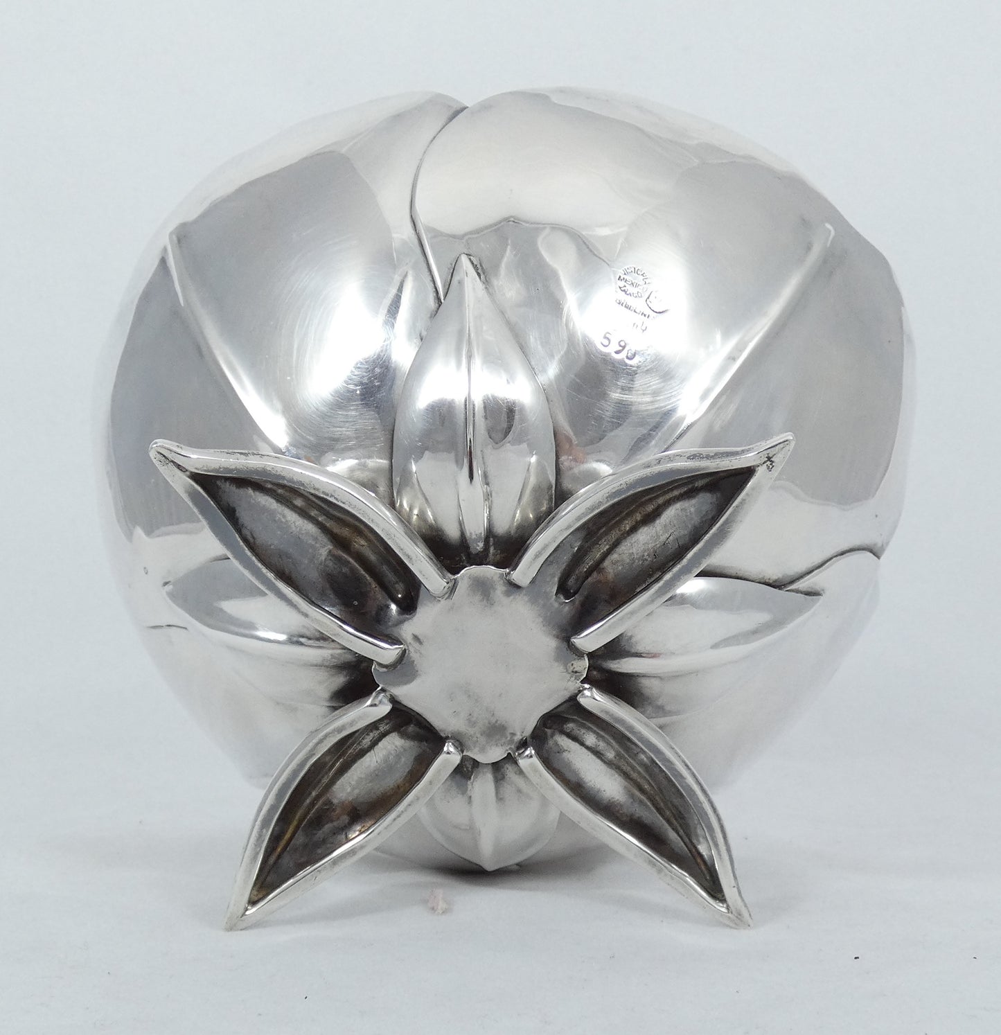 Antique Vintage 1950 Mexican Sterling Silver Flower Bowl Ana Nunex Brilanti Cony