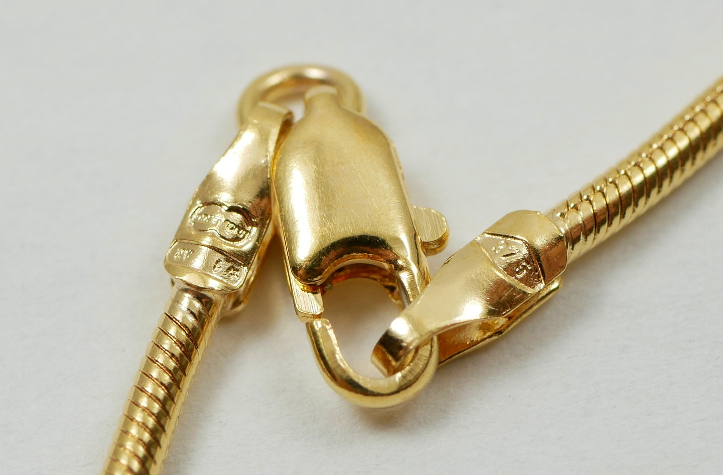 New Italian Solid 9ct Yellow Gold 1.5mm Snake Chain 40cm 15.5" Necklace 6.26gm