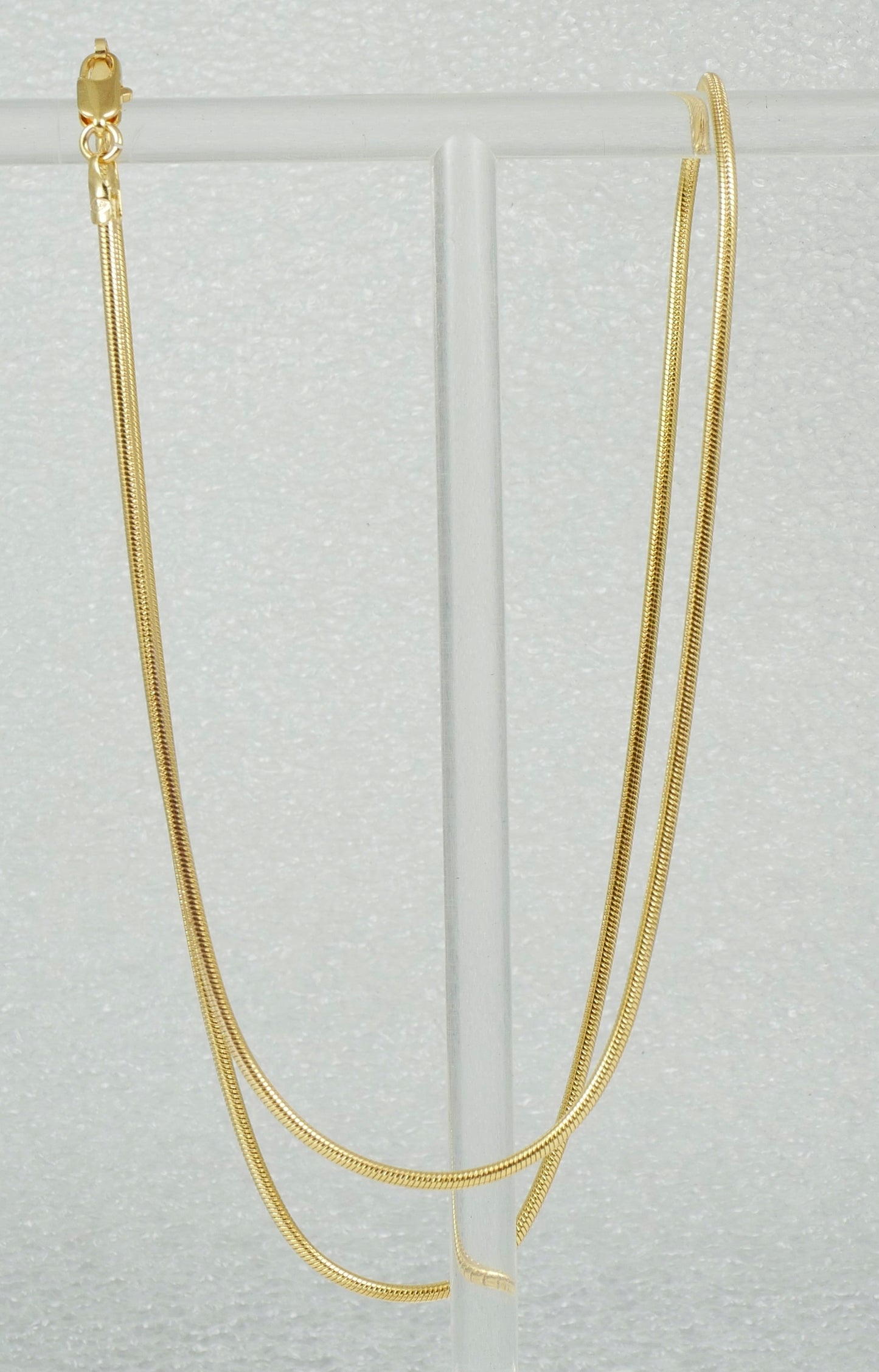 New Italian Solid 9ct Yellow Gold 1.5mm Snake Chain 40cm 15.5" Necklace 6.26gm
