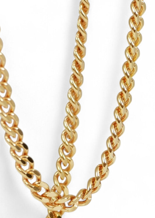 Italian Solid 9ct Yellow Gold 1.5mm Miami Cuban Chain 45cm 17.5" Necklace 2.92gm