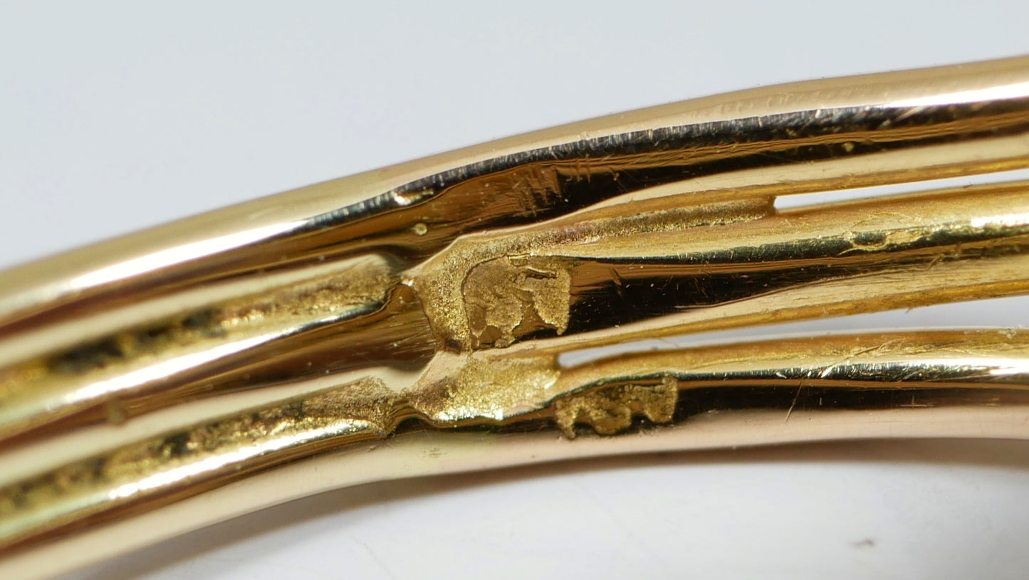 Egyptian Solid 14ct Yellow Gold 13ct Alexandrite Sapphire Dress Ring Size 9 R 59